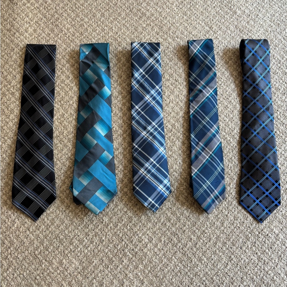 Elegant Blue and Black Tie Collection
